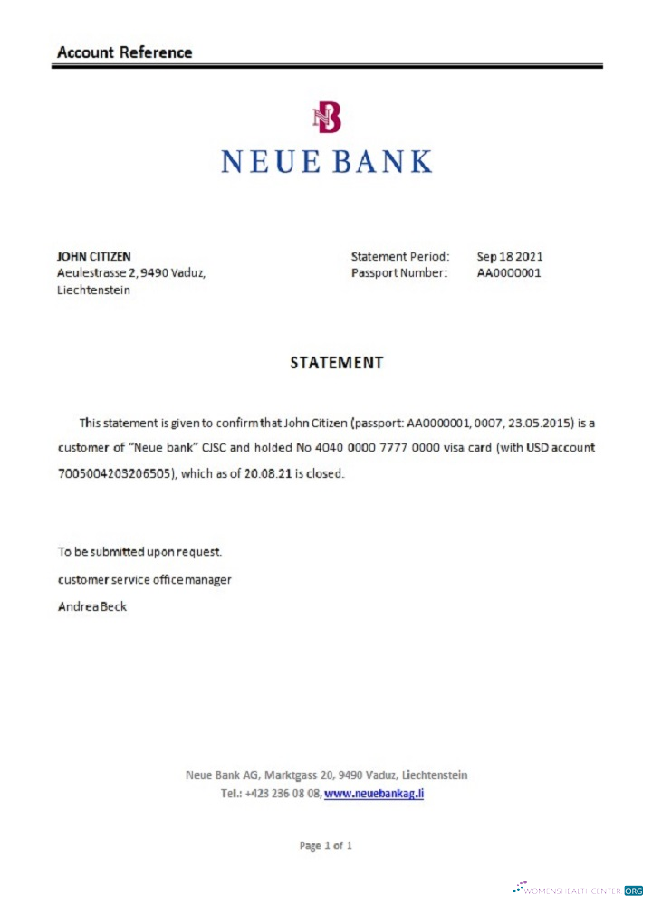 Download Liechtenstein Neue Bank closure reference Photoshop template